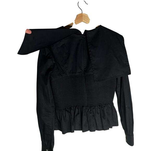 Molly Goddard Lucy Peplum Cotton Poplin Top Whimsygoth Size US 10 (UK 14) - Picture 14 of 15